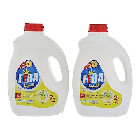 Feba Dishwashing Liquid with Lemon - 2Kg - 2 Pieces