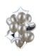 14-Piece 18inch Foil Balloon 12inch Silver Latex Balloons Party Decoration Set