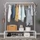 Generic U-Hoome Clothes Rack Metal Garment Racks Heavy Duty Indoor Bedroom Cool Clothing Hanger With Top Rod And Lower Storage Shelf High Storage Rack, White