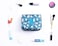 Generic Portable Waterproof Cosmetic Makeup Toiletry Travel Hanging Organizer Storage Bag Pouch - Flower Gray