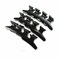 12Pcs Fashion Plastic Black Hairdressing Tool Butterfly Hair Claw Salon Section Clip Clamps