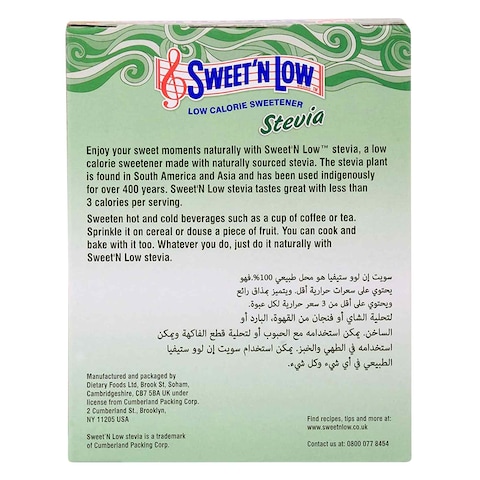 Sweet&#39;N Low Sugar Stevia Sweetener 80g