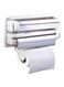 Generic Kitchen Triple Paper Dispenser And Holder White