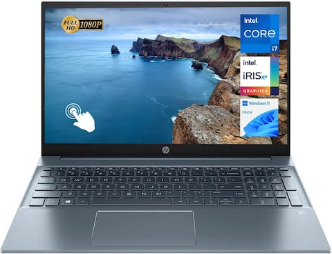 HP Newest Pavilion Laptop, 15.6&quot; Full HD Touchscreen, Intel Core i7-1255U Processor, 32GB RAM, 1TB SSD, Backlit Keyboard, HDMI, Wi-Fi 6, Webcam, Windows 11 Home, Blue