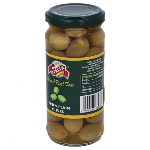 Italia Green Plain Olives 230/135 gr