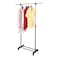 Adjustable Garment Rack Clothing Rail With Wheels Black