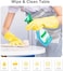 ZALCOON Household Reusable Dishwashing Gloves 3 Pairs,  Natural Rubber Latex Cleaning Gloves for Kitchen Cleaning (SMALL)