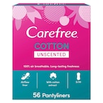 Buy Carefree Panty Liners - Cotton - Unscented - 56 Pads in Egypt