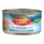 Buy California Garden Light Chunks Tuna In Water And Salt 185g in UAE