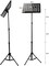 Mike Music Stand Portable Foldable Height Adjustable Instrument Performance Tool with Bag (D5+Bag, Black)