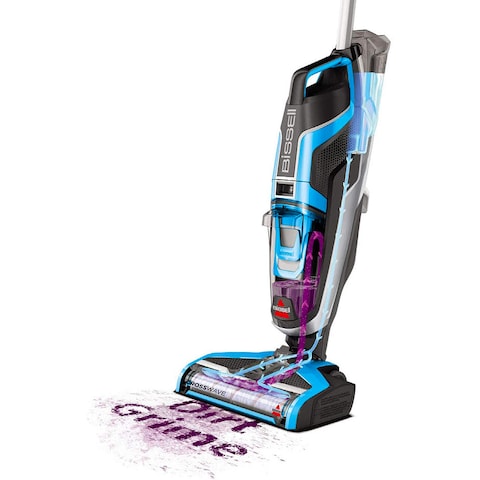 Bissell Crosswave 3-In-1 Multi-Surface Upright Vacuum Cleaner (Black &amp; Blue) Bism-1713.