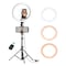 Selfie Ring Light with Tripod Stand, Dimmable Led Camera Ring Light and Phone Holder for Live Stream/Makeup/YouTube Video 10 inch