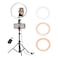 Selfie Ring Light with Tripod Stand, Dimmable Led Camera Ring Light and Phone Holder for Live Stream/Makeup/YouTube Video 10 inch