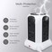 Gzar Tower Extension 3-in-1 Power Strip (1 WL-Charger   6 AC Outlets   4 USB Ports) Extension Lead/Cord, Vertical Power Strip, Multi Plug Sockets, Wireless Charging, Overvoltage Protection
