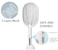 Electric Bug Zapper Racket, Mosquito Killer, Fruit Fly Swatter Zap, Two-In-One USB Rechargeable Electronic Swatter Pest Control, LED Lighting Lamp, 3 Layer Mesh Safe to Touch