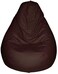Pvc Leather Large Bean Bag, Dark Brown