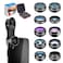 Apexel 10 In 1 Phone Camera Lens Kit Wide Angle/Macro/Fisheye/Telephoto/Cpl/Flow/Radial/Star Filter/Kaleidoscope Lens For iPhone And Most Phone