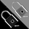 Decdeal - Smart Fingerprint Padlock Small Size Padlock Cabinet Fingerprint Lock Dormitory Anti-theft Lock O10 Black
