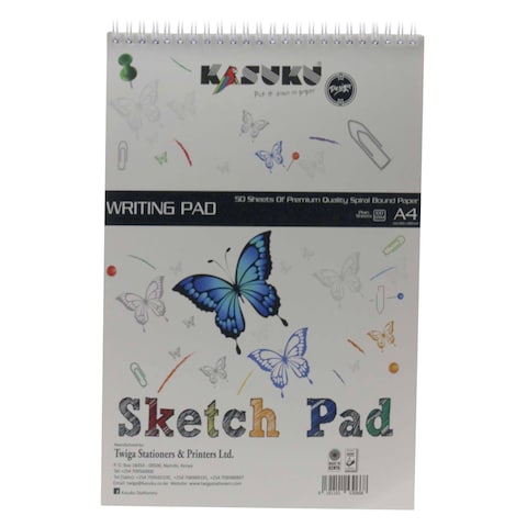 Kasuku Spiral Sketch Pad A4 White