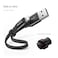 Baseus Nimble USB-A to Lightning Flat Cable 23cm- Ultra Portable iPhone/iPad/AirPods Charge Sync Cable for iPhone 13, 12, 11, 11 Pro, 11 Pro Max, XS, XS Max, XR, X, 8SE/8/8 Plus and More Black