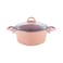 Home Maker Granitec Casserole With Lid Pink 30cm