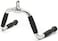 Max Strength Barbel Machine Cable Attachment Pro Grip Revolving Non Slip Handle Bar Pro Grip Revolving Pull Down Lat Bar-Silver, For Bicep Tricep