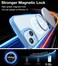TORRAS Magnetic Shockproof For iPhone 15 Case, 18N Strong Magnetic, 12 FT Military-Grade Protection, MagSafe, Protective Translucent Matte Slim Case, Guardian Magnetic Series, Light Blue
