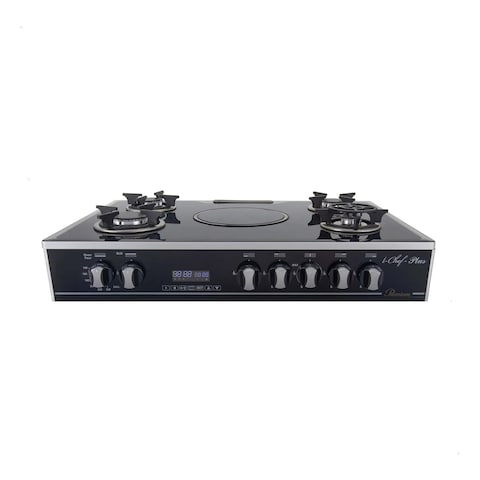 بوتاجاز بريميوم 6090GS-AC-383-IDSH-S-F غاز وكهرباء - 5 شعلات - أسود
