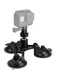 Generic - Triple Suction Cup Tripod Mount For GroPro Hero 5/4/3+/3/Xiaomi Yi Action Camera Black/Silver