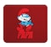 Loud Universe - Mouse Pad Rectangular Papa Smurf Red Smurf Cute Papa