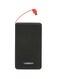 Veger - 15000 mAh Portable Power Bank With Built-In Cable Black/Orange