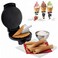 Electric Waffle Cone Maker, Crispy Egg Roll Machine. Nonstick Baking Pan Double-sided Heating, Ice Cream Mold, Crepe Pancake Maker Bakeware Cooking Tools for Kitchen