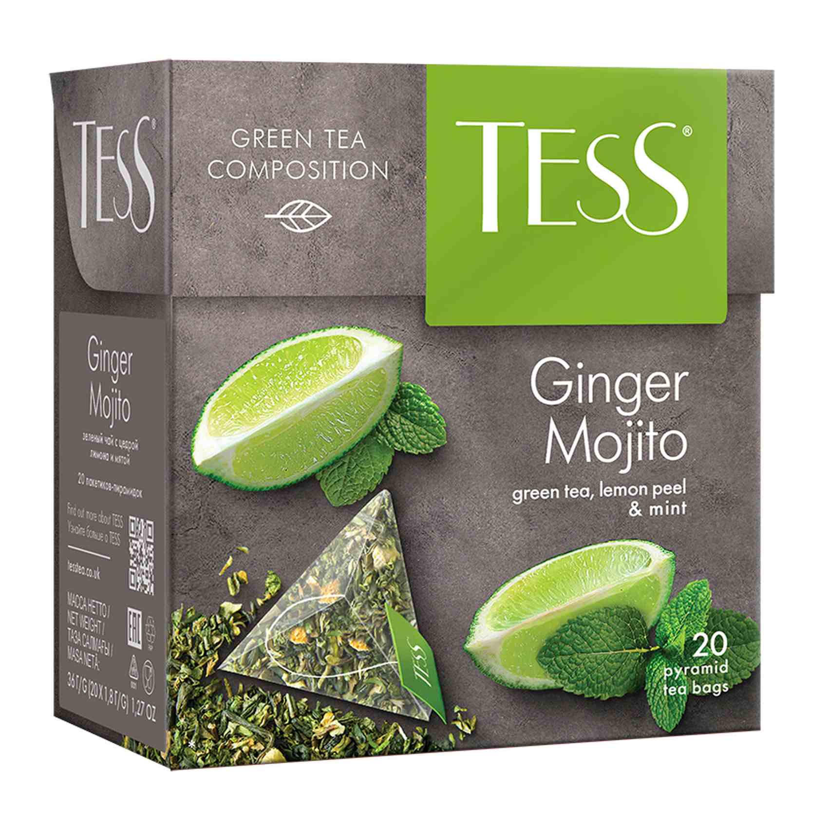 Tess Ginger Mojito Green 20 Tea Bags