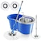 HYX Spin Mop And Bucket with Wringer Set, Floor Cleaning System, Easy Wring Foot Pedal, Stainless Steel Mop Handle