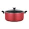 Sonex Non Stick Casserole Pink 30 cm, 10 Liter, Dishwasher Safe, Cool Bakelite Handle, Durable &amp; Long Lasting