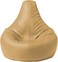 Luxe Decora Faux Leather Tear Drop Recliner Bean Bag Cover Only No Filling (L, Beige)