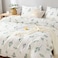 Luna Home Queen size 6 pieces, without filler, small green leaves design.