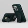 Levelo Morphix Silicone Case For iPhone 15 Pro With Premium Leather Kickstand Grip: Versatile Multi-Positioning, Shock-Proof Design, And Anti-Scratch Protection (Green)