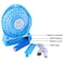 Generic-LED Light Fan Electric Air Cooler Mini Desk USB Fan Fashion Hobbies Desk Personal Fan 3 Speed Mode Flexible Ventilator Bed Office Portable Rotating Mute Stroller Car Laptop Table Home