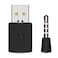 Generic-BT Receiver Wireless Headset Headphone Adapter with Mic BT 4.0 Dongle USB Adapter USB Dongle for PS4 Black