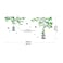 StickieArt - Green Leaves Bird Cage Wall Decal - Large - 60 x 90 cm - STA-180