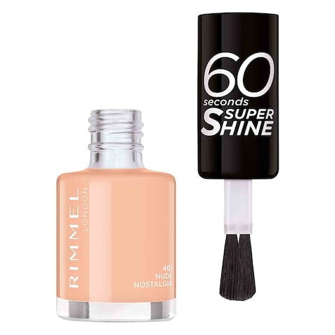 Rimmel London 60 Seconds Super Shine Nail Polish 401 Nude Nostalgia 8ml