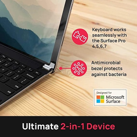 Brydge Microsoft Surface 12.3 Pro+ Bluetooth Keyboard with Trackpad (Silver)