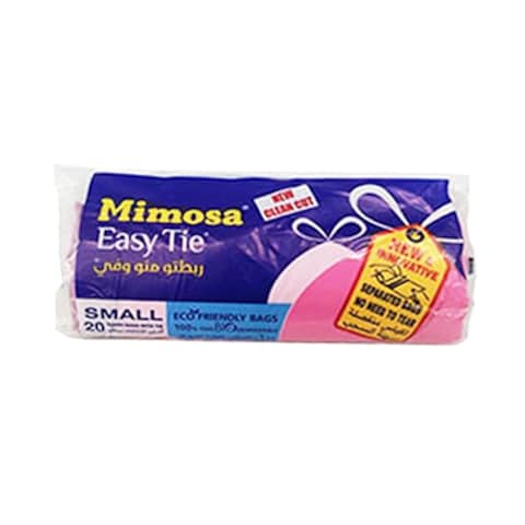Easy Tie Bags Pink Small 20 Bags