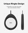 Ringke [2 Pack] Finger Ring Strap Silicone Smartphone Grip Lanyard Holder with Anti-Slip Mount Function Compatible with Phone Cases, Keys, Cameras, and More - Black