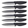 Steak Knives set of 6 Extremely Sharp Kitchen Ceramic Black Blade Knife by Nano ID