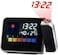 Fitto LCD Projector Digital Watch Alarm Clock, Temperature Humidity, Desktop, LED Backlight, Table Clock