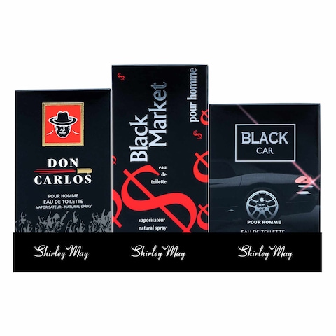 Shirley May Don Carlos Eau De Toilette Clear 100ml With Black Market Eau De Toilette Clear 100ml