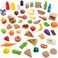 Kidkraft 65-Piece Plastic Play Food Set For Play Kitchens, Fruits, Veggies, Sweets, Drinks And More, Gift For Ages 3+