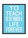 Spoil Your Wall Motivational Quote Wall Poster With Frame Blue/White/Black 30x40cm